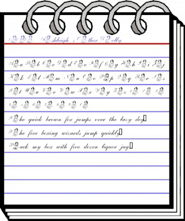 101! Ashleigh's Other Dolly Regular animated font preview