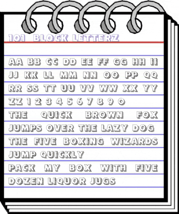101! Block LetterZ Regular animated font preview