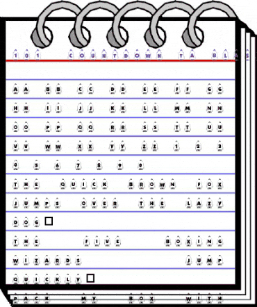 101! Countdown ta Blast Off! Regular animated font preview