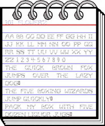 101! FlowerZ Regular animated font preview 101! FlowerZ Regular animated font preview