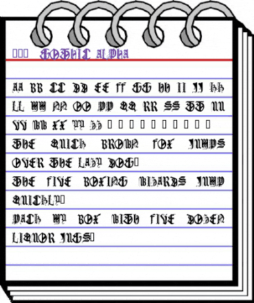 101! Gothic Alpha Regular animated font preview 101! Gothic Alpha Regular animated font preview