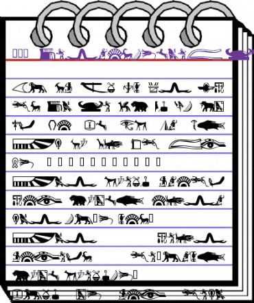 101! HieroglyphiX II Regular animated font preview