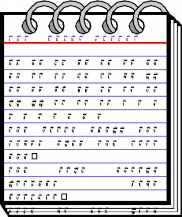 101! Leaky Faucet Regular animated font preview