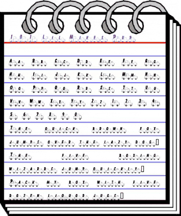 101 Lil Mikes Pup Regular animated font preview