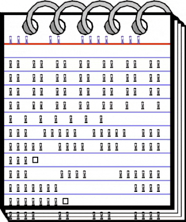 101! Ol' Gran'Dad Regular animated font preview