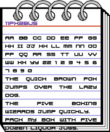 11px2bus Regular animated font preview