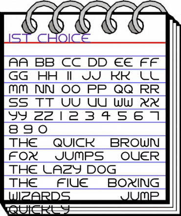 1st Choice Regular animated font preview
