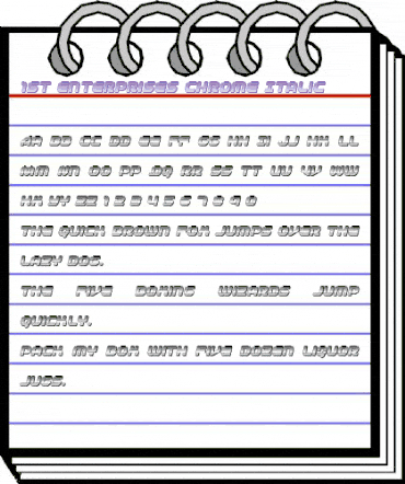 1st Enterprises Chrome Italic Italic animated font preview 1st Enterprises Chrome Italic Italic animated font preview