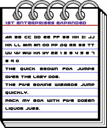 1st Enterprises Expanded Expanded animated font preview