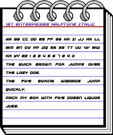 1st Enterprises Halftone Italic Italic animated font preview 1st Enterprises Halftone Italic Italic animated font preview