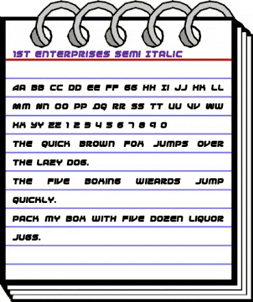 1st Enterprises Semi-Italic Italic animated font preview 1st Enterprises Semi-Italic Italic animated font preview