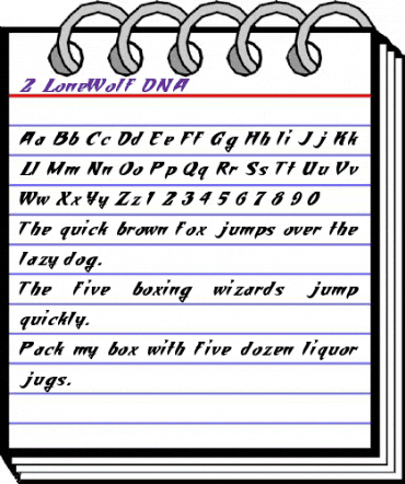 2 LoneWolf DNA Regular animated font preview