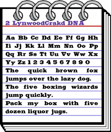 2 LynwoodCrakd DNA Regular animated font preview