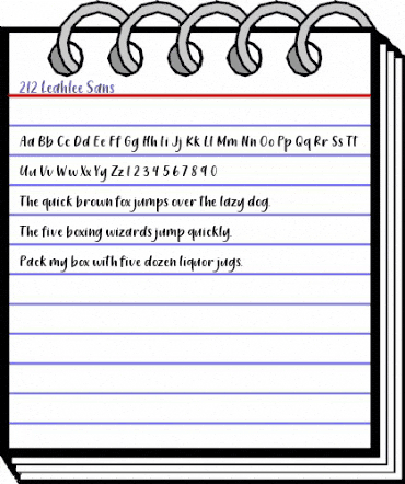 212 Leahlee Sans Regular animated font preview