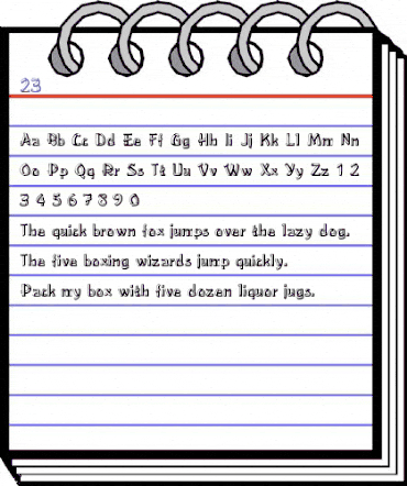 23 Regular animated font preview