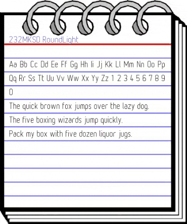 232MKSD RoundLight animated font preview