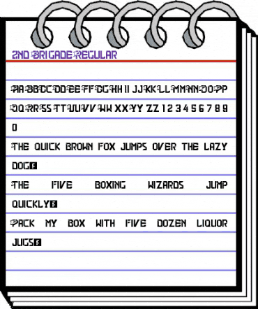 2nd Brigade Regular animated font preview