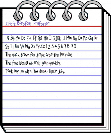 2Peas Barefoot Professor 2Peas Barefoot Professor animated font preview