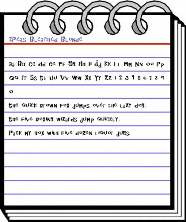 2Peas Bleached Blonde 2Peas Bleached Blonde animated font preview