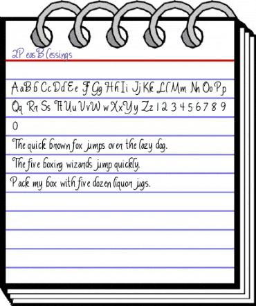 2Peas Blessings 2Peas Blessings animated font preview