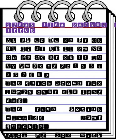 2Peas Flea Market Block Irreg Regular animated font preview