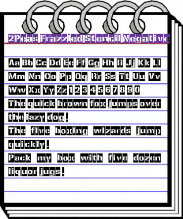 2Peas Frazzled Stencil Negative 2Peas Frazzled Stencil Negative animated font preview