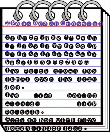 2Peas Ocean Crossing 2Peas Ocean Crossing animated font preview