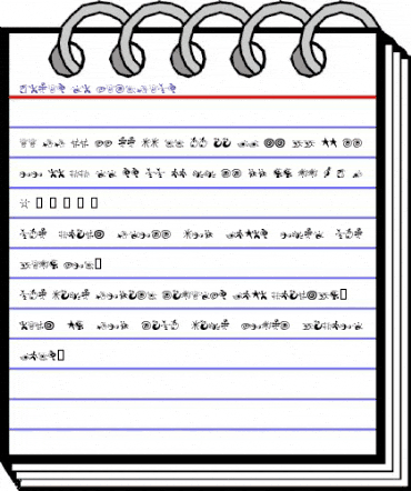 2Peas RP DangBats Regular animated font preview