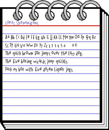 2Peas Shenanigans 2Peas Shenanigans animated font preview