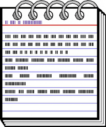3 of 9 Barcode Regular animated font preview