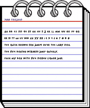 300 Trojans Regular animated font preview