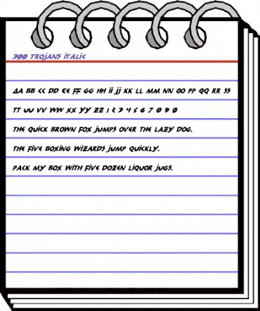 300 Trojans Italic Italic animated font preview 300 Trojans Italic Italic animated font preview