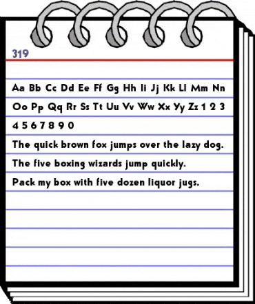00319 Regular animated font preview