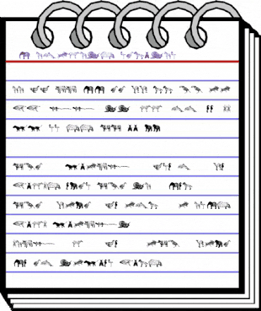 3D Animals Regular animated font preview