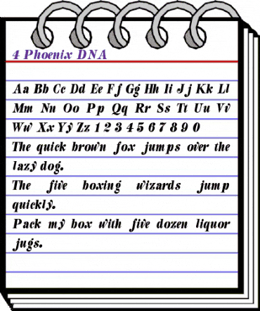 4 Phoenix DNA Regular animated font preview