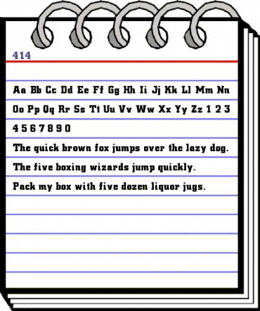 00414 Regular animated font preview