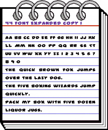 #44 Font Expanded Expanded animated font preview