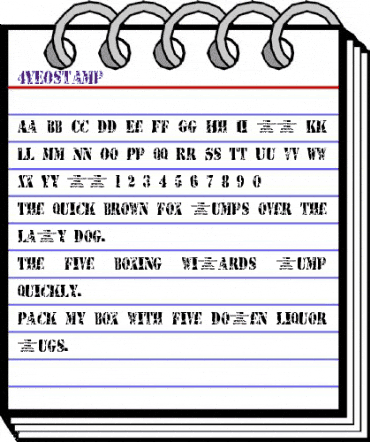 4YEOstamp Regular animated font preview 4YEOstamp Regular animated font preview