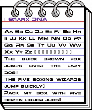 5 Grafix DNA Regular animated font preview