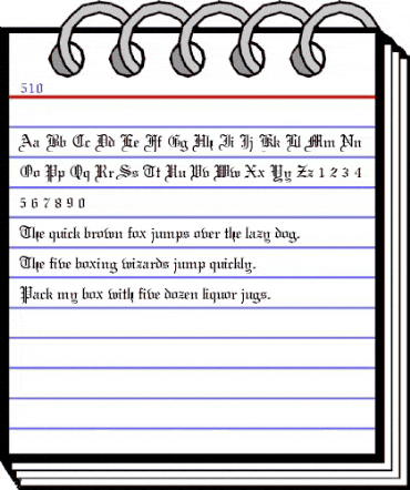 00510 Regular animated font preview