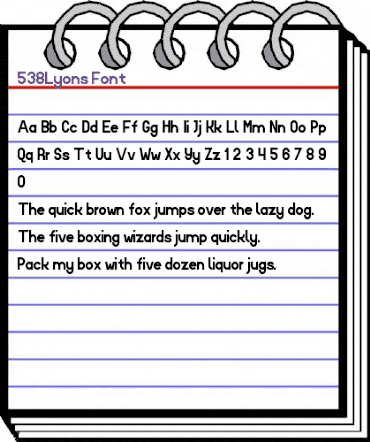 538Lyons Font Regular animated font preview