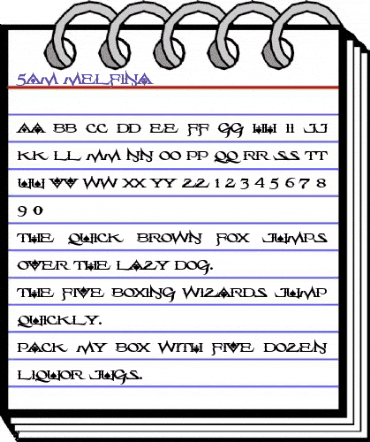 5AM Melfina Regular animated font preview