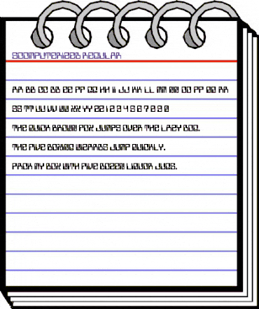 5Computerized Regular animated font preview