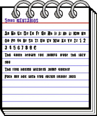 5+MENTARIOS Regular animated font preview