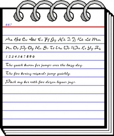 00667 Regular animated font preview