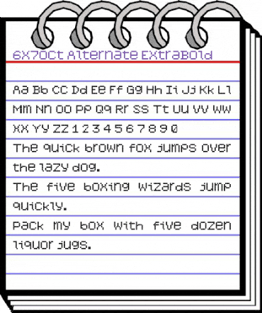 6x7oct Alternate ExtraBold animated font preview