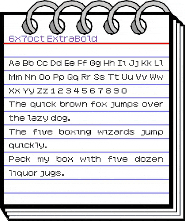 6x7oct ExtraBold animated font preview