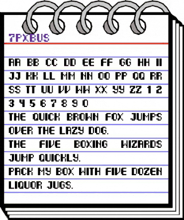 7pxbus Regular animated font preview 7pxbus Regular animated font preview