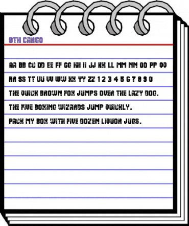 8th Cargo Regular animated font preview