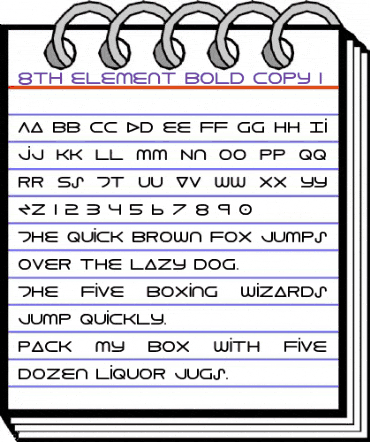 8th Element Bold Bold animated font preview